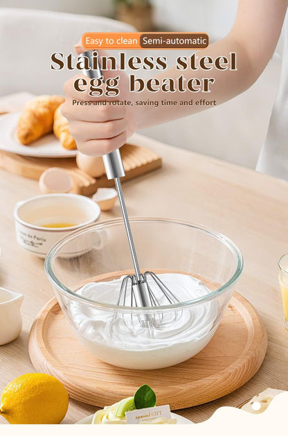 Whisk Faster. Save Your Wrist.– Stainless Steel Egg Beater for Everyday Cooking