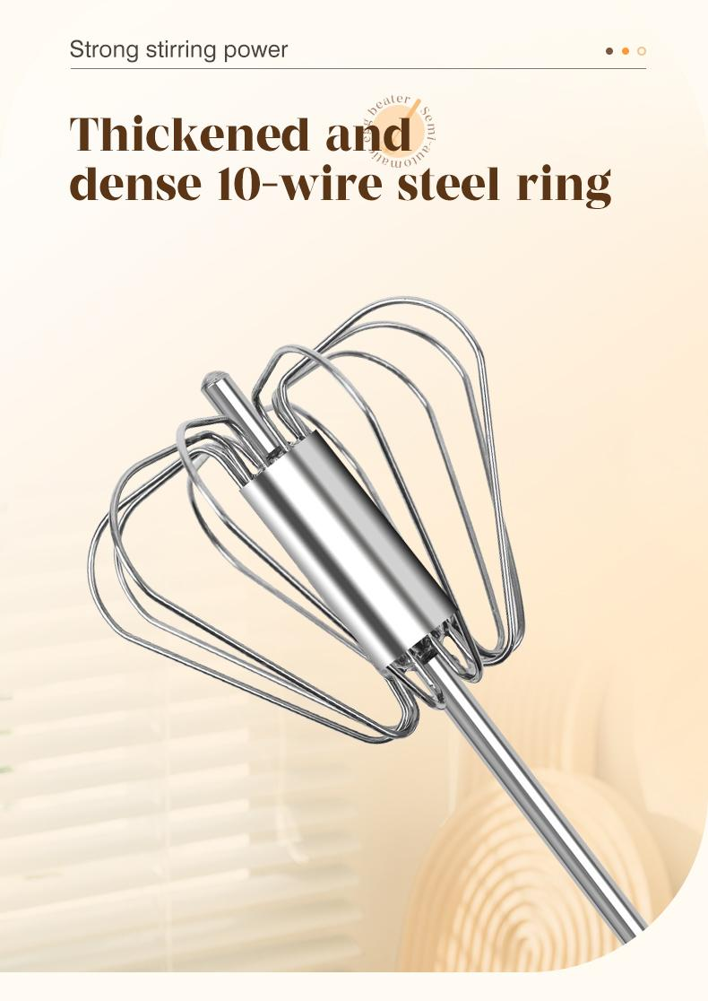 Whisk Faster. Save Your Wrist.– Stainless Steel Egg Beater for Everyday Cooking