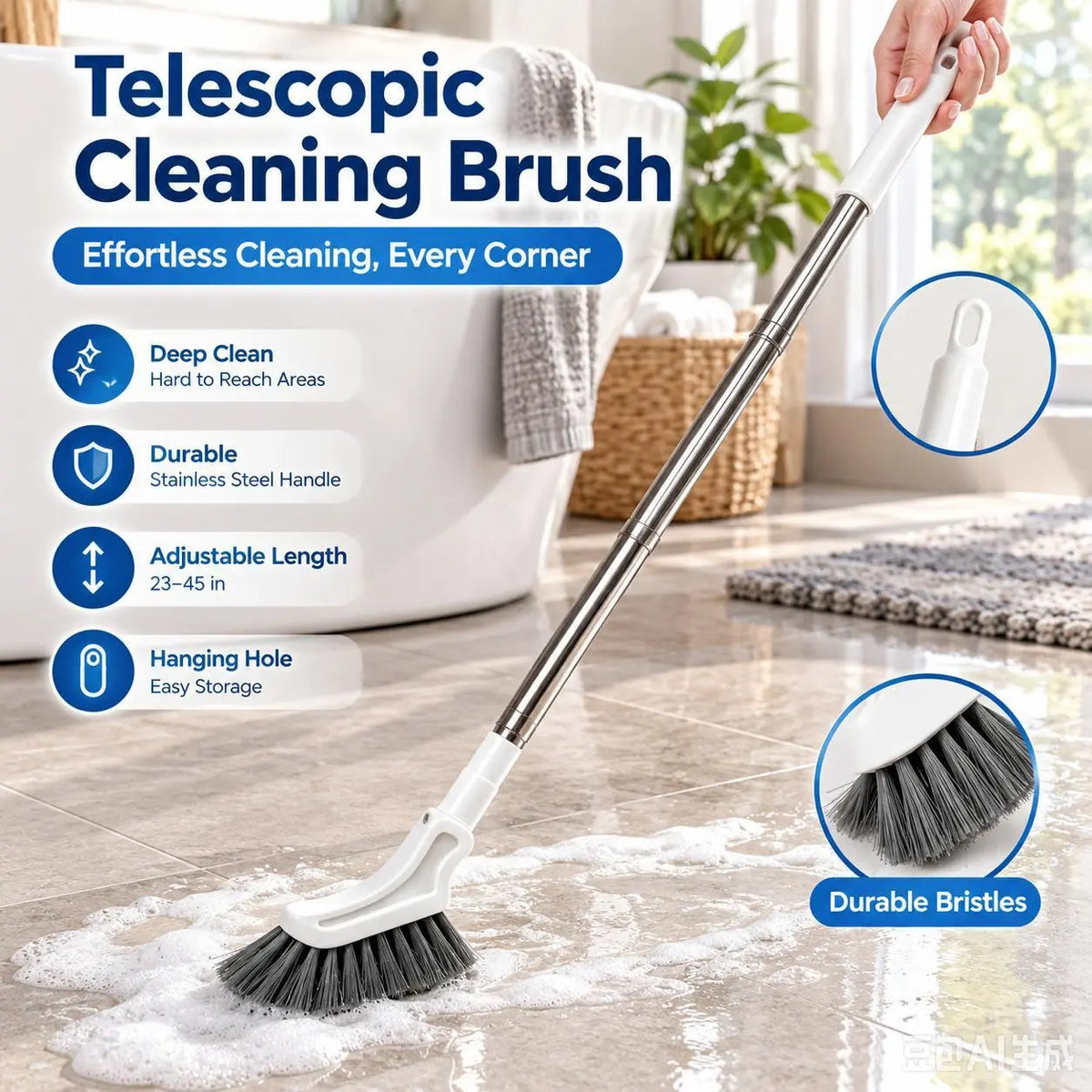🔥LAST DAY: BUY 1 GET 1 FREE Telescopic Crevice Cleaning Brush