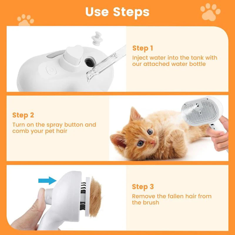 🔥Last Day Buy 1 Get 1 Free $14.49 Each🔥Premium pet brush with steam function