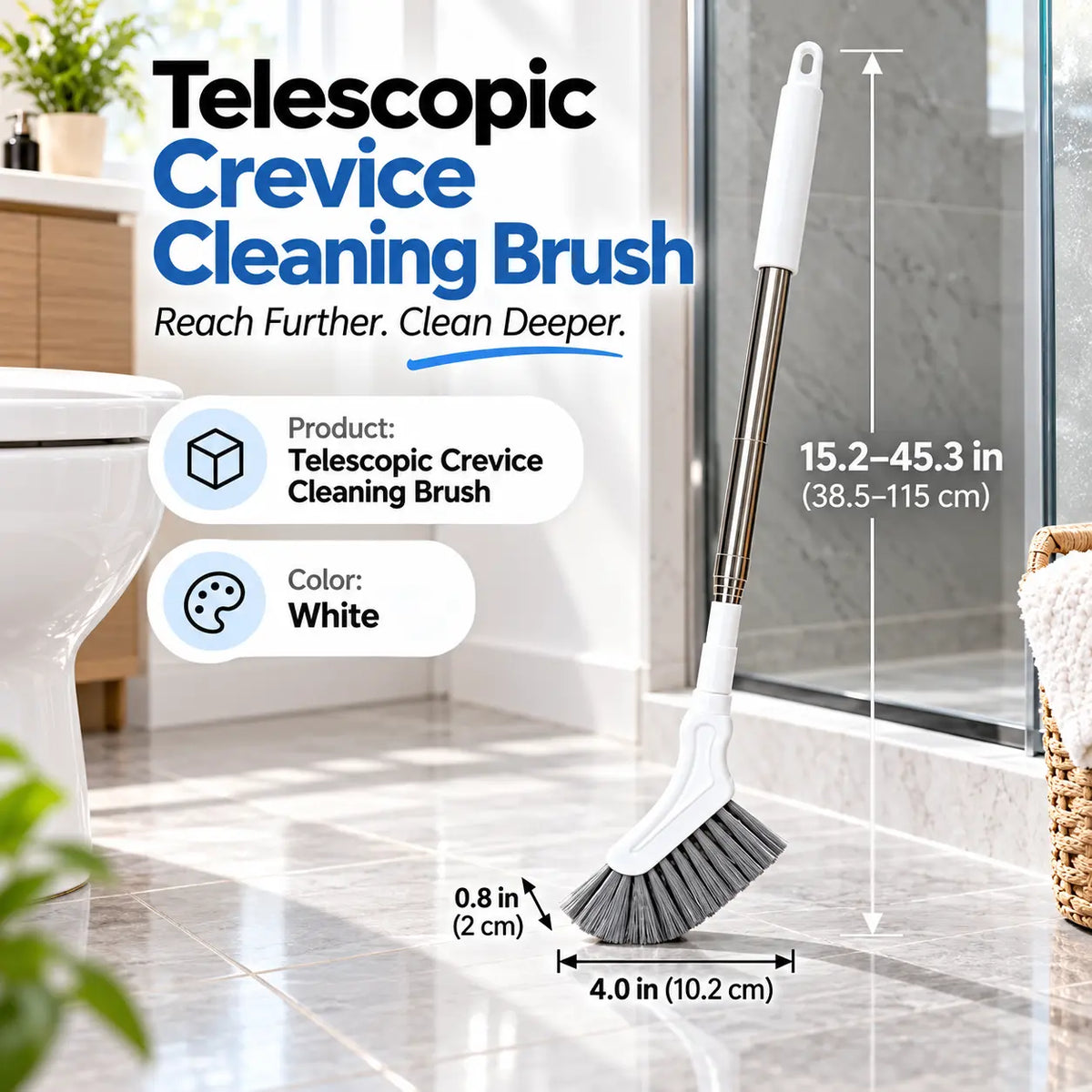 🔥LAST DAY: BUY 1 GET 1 FREE Telescopic Crevice Cleaning Brush