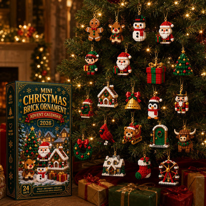 ⏳ Last day to save 50% – 🎄 24-Day Mini Christmas Ornament Advent Calendar | 24 unique festive ornament designs with hanging loops—perfect for decorating Christmas trees, wreaths, and holiday displays 🧱
