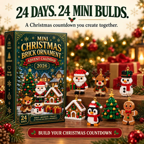 ⏳ Last day to save 50% – 🎄 24-Day Mini Christmas Ornament Advent Calendar | 24 unique festive ornament designs with hanging loops—perfect for decorating Christmas trees, wreaths, and holiday displays 🧱